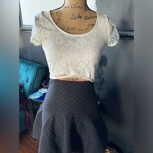 Rosette by be cool vintage lace crop top